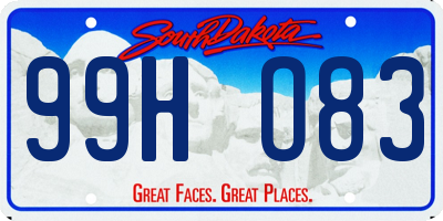 SD license plate 99HO83