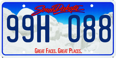 SD license plate 99HO88