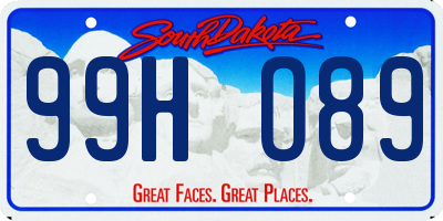 SD license plate 99HO89
