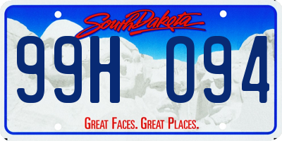 SD license plate 99HO94