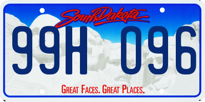 SD license plate 99HO96
