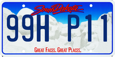SD license plate 99HP11