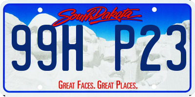 SD license plate 99HP23