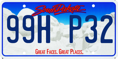 SD license plate 99HP32