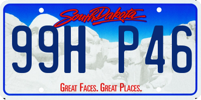 SD license plate 99HP46