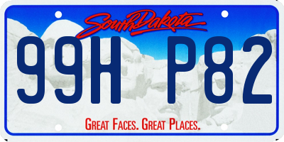 SD license plate 99HP82