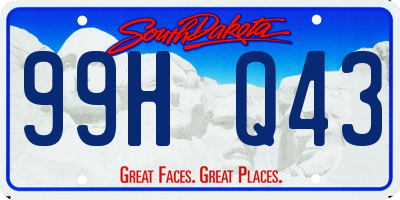 SD license plate 99HQ43