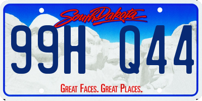 SD license plate 99HQ44