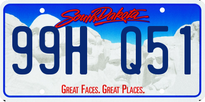 SD license plate 99HQ51