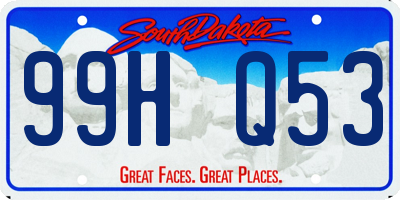 SD license plate 99HQ53