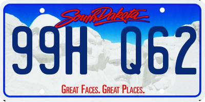 SD license plate 99HQ62