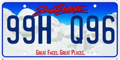 SD license plate 99HQ96