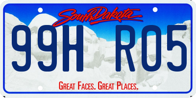 SD license plate 99HR05