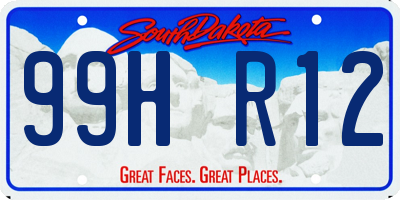SD license plate 99HR12