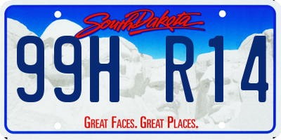 SD license plate 99HR14