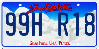 SD license plate 99HR18