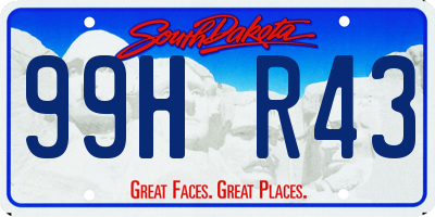SD license plate 99HR43