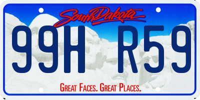 SD license plate 99HR59