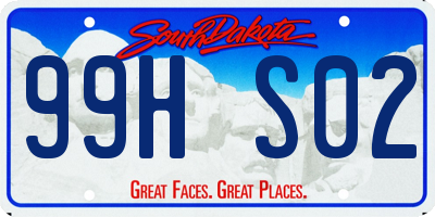 SD license plate 99HS02