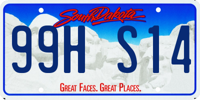 SD license plate 99HS14
