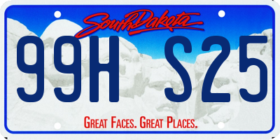 SD license plate 99HS25