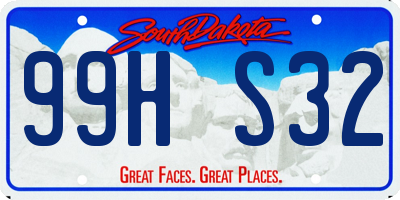 SD license plate 99HS32