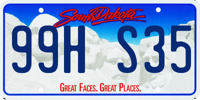 SD license plate 99HS35