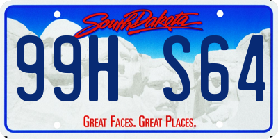 SD license plate 99HS64