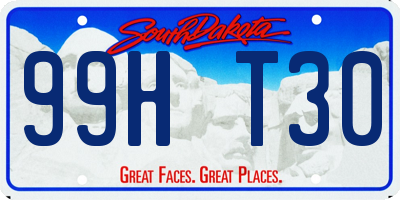 SD license plate 99HT30