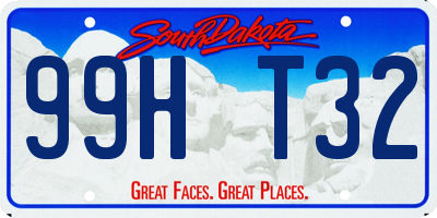 SD license plate 99HT32