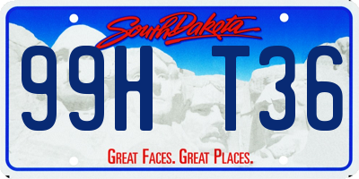 SD license plate 99HT36