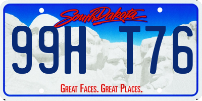 SD license plate 99HT76
