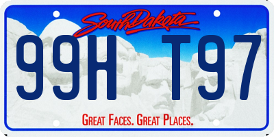 SD license plate 99HT97