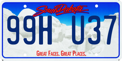 SD license plate 99HU37