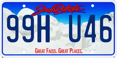 SD license plate 99HU46