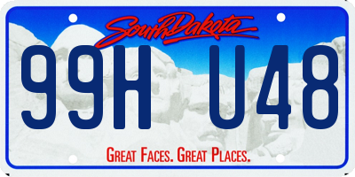 SD license plate 99HU48