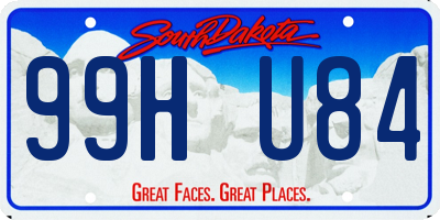 SD license plate 99HU84