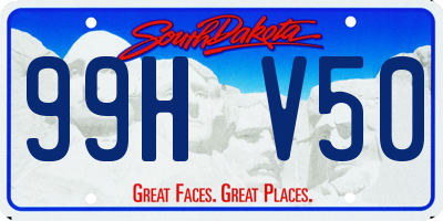 SD license plate 99HV50