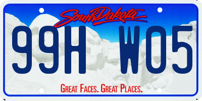 SD license plate 99HW05