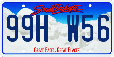 SD license plate 99HW56
