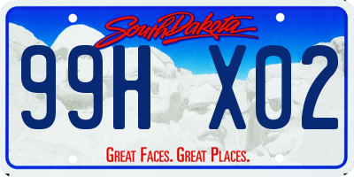 SD license plate 99HX02