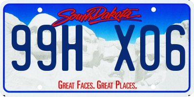 SD license plate 99HX06