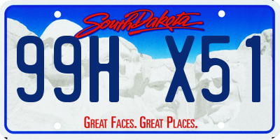 SD license plate 99HX51