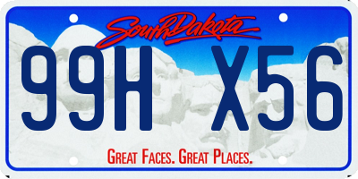 SD license plate 99HX56