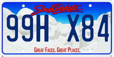 SD license plate 99HX84