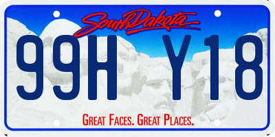 SD license plate 99HY18
