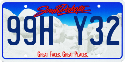 SD license plate 99HY32