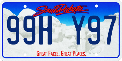 SD license plate 99HY97