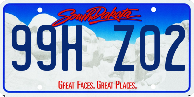 SD license plate 99HZ02