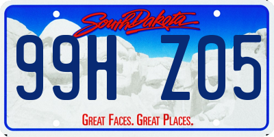 SD license plate 99HZ05